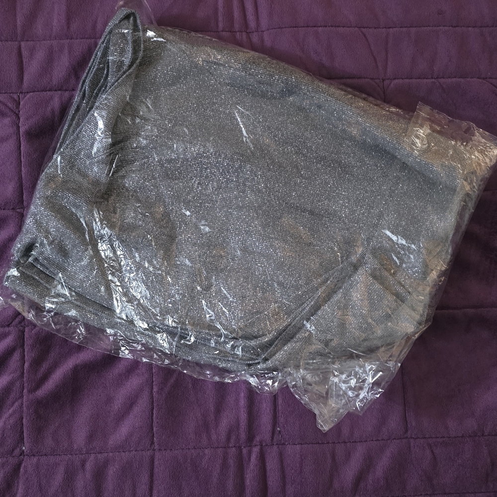 Silver Gray Stretch Jersey Knit Sparkle Hijab Scarf